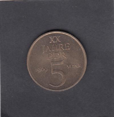 Beschrijving: 5 Mark  20 TH. D.D.R.  